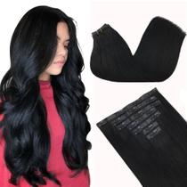 Extensões de cabelo GOO GOO Real Human Hair 30cm 85g Jet Black Extensões de cabelo GOO GOO Real Human Hair 30cm 85g Jet Black