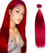 Extensões de cabelo GveoxVO Red Straight 32cm Brazilian 8A Extensões de cabelo GveoxVO Red Straight 32cm Brazilian 8A