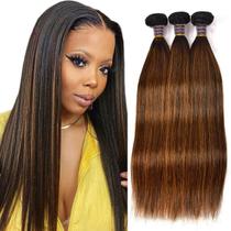 Extensões de cabelo Gzorouzr P4/30 Straight Brazilian Remy Human