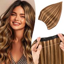 Extensões de cabelo Halo TESSHAIR Straight 14 polegadas 100% cabelo humano