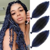 Extensões de cabelo Hbegant Afro Twist 24 polegadas, 3 pacotes sintéticos