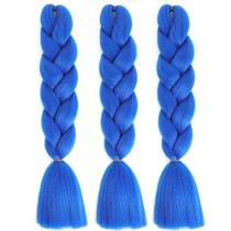 Extensões de cabelo Herina Blue Braiding Hair For Braids 3 unidades Extensões de cabelo Herina Blue Braiding Hair For Braids 3 unidades