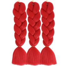 Extensões de cabelo Herina Red Braiding Hair Fake Braids 60cm Extensões de cabelo Herina Red Braiding Hair Fake Braids 60cm