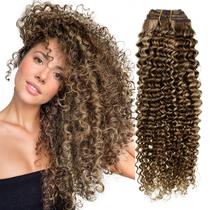 Extensões de cabelo Hetto Curly Clip-in Medium Brown 120g 18"