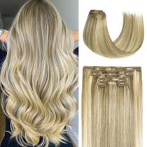 Extensões de cabelo Honsoo Real Hair Mixed Bleach Blonde 50cm 70g Extensões de cabelo Honsoo Real Hair Mixed Bleach Blonde 50cm 70g