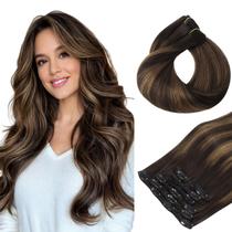 Extensões de cabelo Hotbanana Human Hair Clip-in 18 polegadas 120g