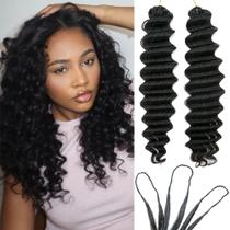 Extensões de cabelo humano de crochê Ssawhair Deep Wave 20 polegadas 120g Extensões de cabelo humano de crochê Ssawhair Deep Wave 20 polegadas 120g