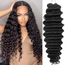 Extensões de cabelo humano de crochê Ssawhair Deep Wave 22 polegadas 60g Extensões de cabelo humano de crochê Ssawhair Deep Wave 22 polegadas 60g