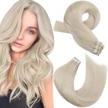 Extensões de Cabelo Humano Moresoo Platinum Blonde - Fita Adesiva