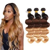 Extensões de cabelo HuxoWax Ombre Body Wave 8A Brazilian Virgin