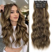 Extensões de cabelo KookaStyle Long Wavy 4 peças de espessura 60 cm 10H26