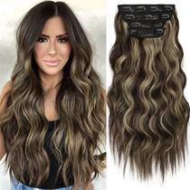 Extensões de cabelo KookaStyle Long Wavy Synthetic 50 cm 4 PCS