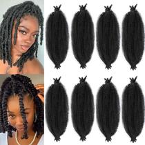 Extensões de cabelo Kossys Springy Afro Twist 10 cm, 8 pacotes Extensões de cabelo Kossys Springy Afro Twist 10 cm, 8 pacotes