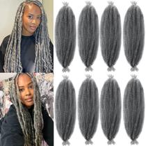 Extensões de cabelo Kossys Springy Afro Twist 40g 40cm Cinza Extensões de cabelo Kossys Springy Afro Twist 40g 40cm Cinza