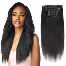 Extensões de cabelo LOVRIO Thick Yaki Straight Clip em 30 cm
