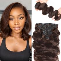 Extensões de cabelo LUMIERE Brown Real Human Hair 120g 14