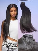 Extensões de cabelo LUVME Invisible Clip em cabelo humano real de 40 cm