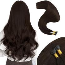 Extensões de cabelo Moresoo I Tip Dark Brown 14 polegadas 40g/50s Remy Hair