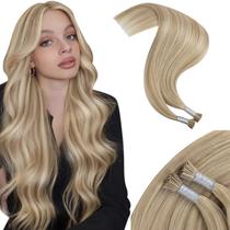 Extensões de cabelo Moresoo Itip Human Hair Golden Blonde 20 polegadas Extensões de cabelo Moresoo Itip Human Hair Golden Blonde 20 polegadas