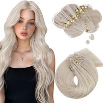 Extensões de cabelo Moresoo Micro link White Blonde 55cm 50g Extensões de cabelo Moresoo Micro link White Blonde 55cm 50g