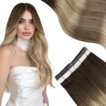 Extensões de Cabelo Moresoo Tape-In Castanho Ombre 24" 50 g 20 peças Extensões de Cabelo Moresoo Tape-In Castanho Ombre 24" 50 g 20 peças