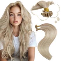 Extensões de cabelo Moresoo U Tip Human Hair Ash Blonde 16 polegadas Extensões de cabelo Moresoo U Tip Human Hair Ash Blonde 16 polegadas