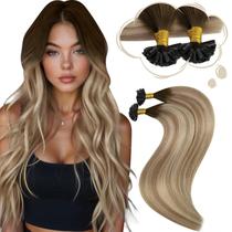 Extensões de cabelo Moresoo U Tip Ombre Brown to Light Brown Extensões de cabelo Moresoo U Tip Ombre Brown to Light Brown