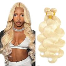 Extensões de Cabelo Mrrevoiy Loira Ondulada Corpo 50g 3 Pacotes