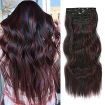 Extensões de cabelo MSBELLE, 20 cm de comprimento, onduladas, sintéticas, 200 g, 4 unidades Extensões de cabelo MSBELLE, 20 cm de comprimento, onduladas, sintéticas, 200 g, 4 unidades