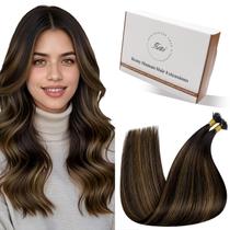 Extensões de cabelo Nano Bead Hetto Nano Ring Human Hair 45cm