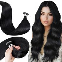 Extensões de cabelo Nano Bead LaAvoo Real Human Hair 60 cm pretas