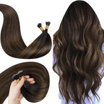 Extensões de cabelo Nano Ring LaAvoo Brown Balayage 16 em 50 g