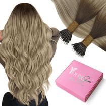 Extensões de cabelo Nano Ring YoungSee Brown Human Hair 50g