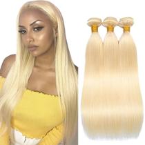 Extensões de cabelo Nuailisex 613 Blonde Straight 35-45cm