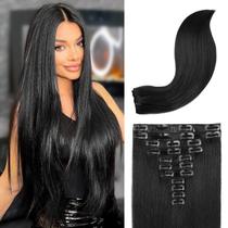 Extensões de cabelo REECHO HE005 28 cm de comprimento em linha reta para mulheres Extensões de cabelo REECHO HE005 28 cm de comprimento em linha reta para mulheres
