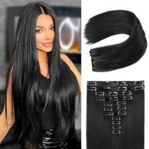Extensões de cabelo REECHO HE005 Clip em 24" de comprimento para mulheres