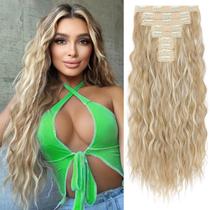 Extensões de cabelo REECHO HE009, clipe de 9 peças em loiro médio de 60 cm