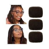 Extensões De Cabelo Sintético Afro Kinky Para Reparo De Dreadlocks E Tranças Pretas