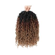 Extensões De Cabelo Sintético De 14 Polegadas Com Tranças Falsas E Pontas Cacheadas Para Mulheres