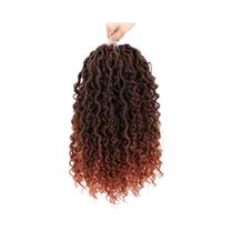 Extensões De Cabelo Sintético De 14 Polegadas Com Tranças Falsas E Pontas Cacheadas Para Mulheres