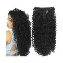Extensões De Cabelo Sintético Jerry Curly Preto E Castanho De 26'' Com Dupla Camada, 6 Peças,