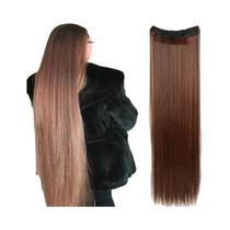 Extensões De Cabelo Sintético Longas E Retas, 5 Clipes, Rabo De Cavalo, 40/24 Polegadas, Clipe Para