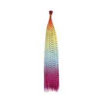 Extensões De Cabelo Sintético Ombre Arco-Íris Longas E Retas Coloridas Para Meninas Extensões De Cabelo Sintético Ombre Arco-Íris Longas E Retas Coloridas Para Meninas