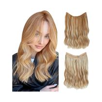 Extensões De Cabelo Sintético Ombre Com Clips, Acessório De Cabelo Com Fio Invisível Para Mulheres
