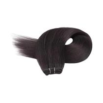 Extensões De Cabelo Sintético Ombre Liso De 26 Polegadas, Pacotes De Cabelo Castanho Suave De Ponta