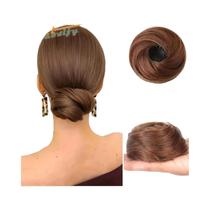 Extensões De Cabelo Sintético Para Mulheres, Clip Para Coque Bagunçado, Mini Donut Updo, Chignons Em