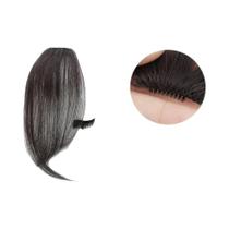 Extensões De Cabelo Sintético Para Mulheres Com Franja Falsa Natural Francesa Com Parte Central E