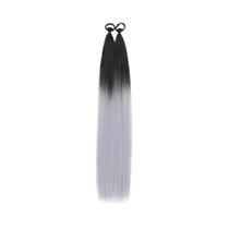 Extensões De Cabelo Sintético Reto Roxo De 26 Polegadas 2PCS Kpop Demon Hunters DIY Rabo De Cavalo
