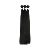 Extensões De Cabelo Sintético Yaki Liso Super Longo Com Aparência Natural E Volume Total Até as Extensões De Cabelo Sintético Yaki Liso Super Longo Com Aparência Natural E Volume Total Até as