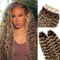 Extensões de cabelo Smavida Balayage Tape em Water Wave 50g